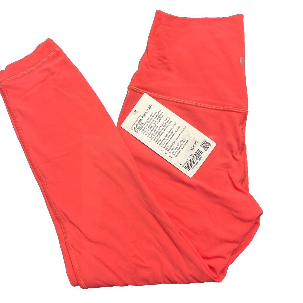 Lululemon Align High Rise HR Pant 23” PLBR Pale Raspberry Pink Size 6 New w/tag